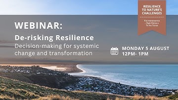 Webinar: De-risking Resilience