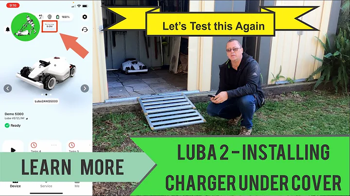 Luba 2 Install Charging Station under Cover - Wireless Robot Lawn Mowers Australia