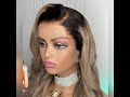 Ombre Honey Blonde 360 Top Swiss HD Lace Frontal Wig Human Hair Wig | Loose Body Wave