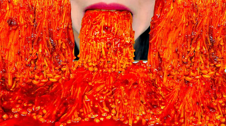 ASMR 매운 불닭팽이버섯 먹방 Spicy Enoki Mushrooms MUKBANG No Talking EATING SOUNDS