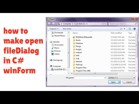 How To Create Open file dialog In C# Winform