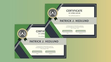 Design a Appreciation Certificate with Green & Grey Lines for Free using Visual Paradigm InfoART
