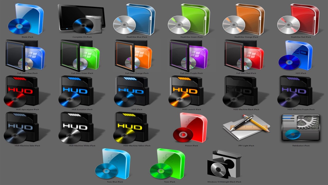 7tsp 27 Icon Packs Theme Collection for Windows 10 19h1+ - YouTube