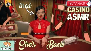 Unintentional ASMR Casino ❤️ Soft Spoken Baccarat Goddess Is BACK!👼🏻(But Seems Really Tired) screenshot 3