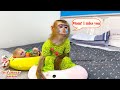 Monkey kaka and monkey mit are sad because they miss mom