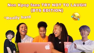 BLACK AMERICAN NON KPOP FANS REACT TO BTS FUNNY MOMENTS FOR THE FIRST TIME?! | WE TRY NOT TO LAUGH