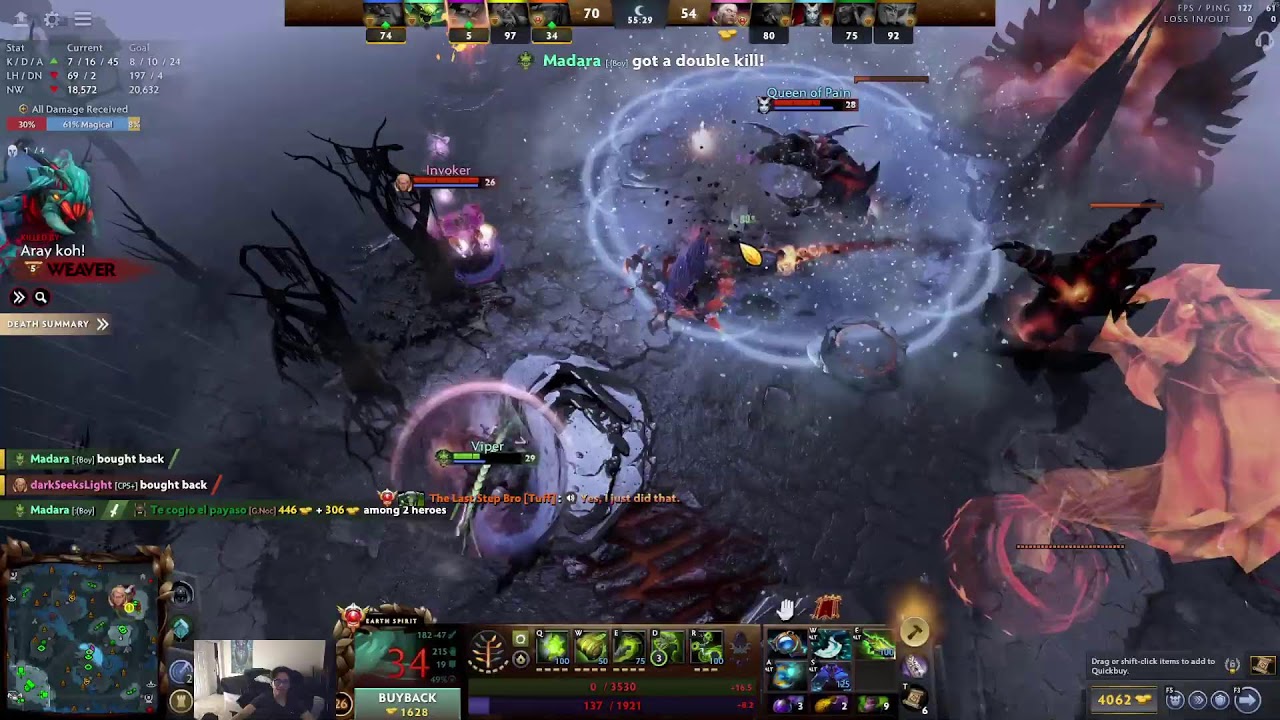 Grandmaster Earth Spirit | High-MMR Support Gameplay | Dota 2 Ranked | Patch 7.40c