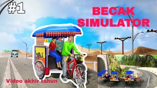 Liburan akhir tahun naik Becak!!! Becak Simulator Indonesia screenshot 5