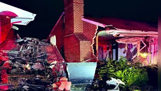 Car crashes into homes in Southeast DC, flips over | NBC4 Washington