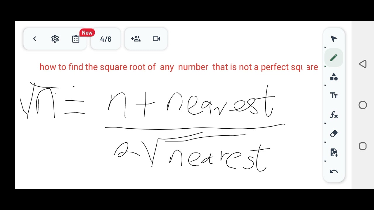 how to find the square root of a non perfect square (@physicsaroundus ...