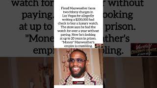 Floyd Mayweather Faces FELONY Charges for $200K Bad Check — Up to 20 Years in Prison 😳 #shorts