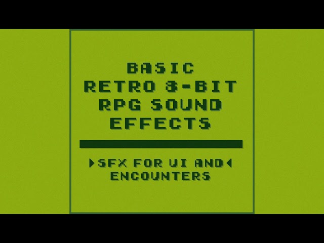 Game Asset Sampler: Basic Retro 8-bit RPG Sound Effects class=