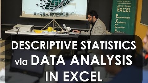 Quickly get DESCRIPTIVE STATISTICS via Data Analysis in Microsoft Excel