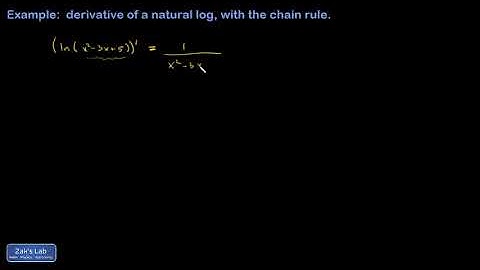 Derivative of a natural log with the chain rule, ln(x^2-3x+5)