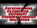 NEET 2026 Marks Required for MBBS, BDS &amp; BAMS 🔥 | Category Wise Cutoff |#NEETCutoff #MBBS #BDS #BAMS