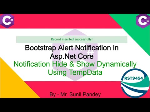 Bootstrap Alert Notification Dynamically Using TempData | Show | #alert | #message  #biharideveloper