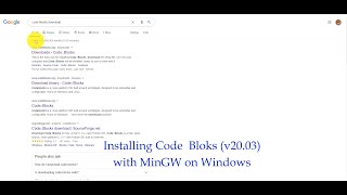Installing Code Blocks With MinGW on Windows and Creating First C/C++ Program