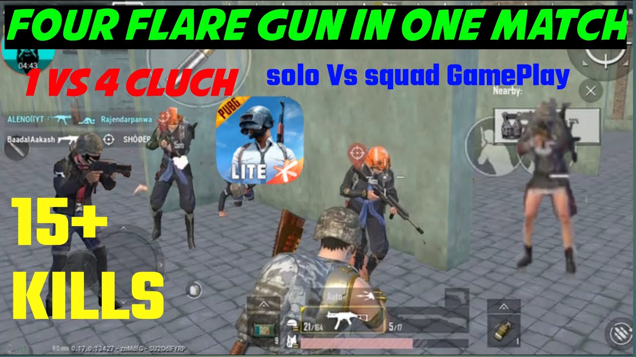 AMAZING CHICKEN DINNER || PUBG MOBILE LITE GAMEPLAY 1 VS 4 CLUCH - YouTube