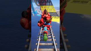 Spiderman vs Devil Hulk Epic Ride Fails gtav