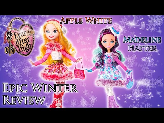 Ever After High: Epic Winter Apple White & Madeline Hatter REVIEW - YouTube