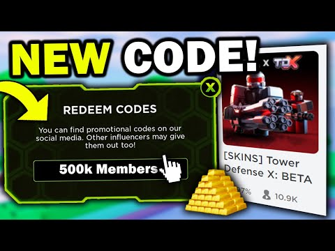 new codes tower defense x, New codes tdx, roblox 