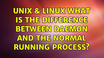 Unix & Linux: What is the difference between Daemon and the normal running process?