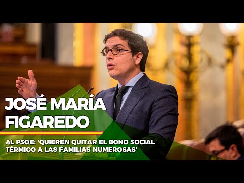 Figaredo, al PSOE: 'Quieren quitar el bono social térmico a las familias numerosas'