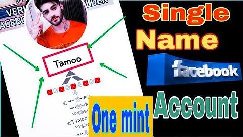 How To Make Single Name id 2021 || Single Name Facebook Account || Taimur Creations ||