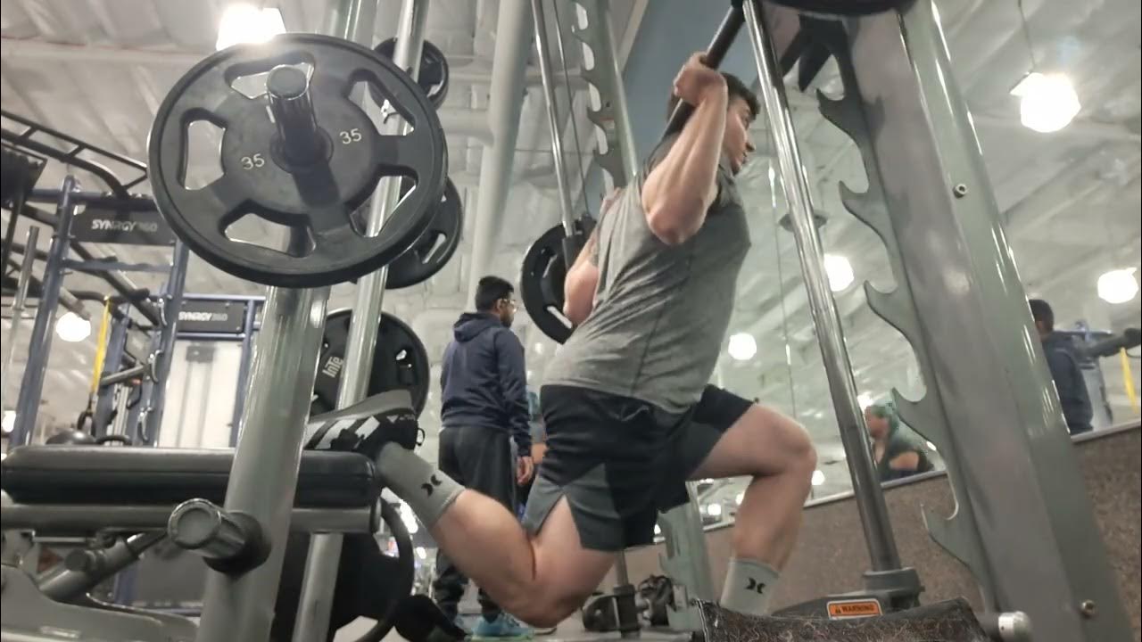 Smith Machine Bulgarian Split Squat 205lbs x 7 YouTube