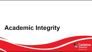 Academic Integrity: An Introduction