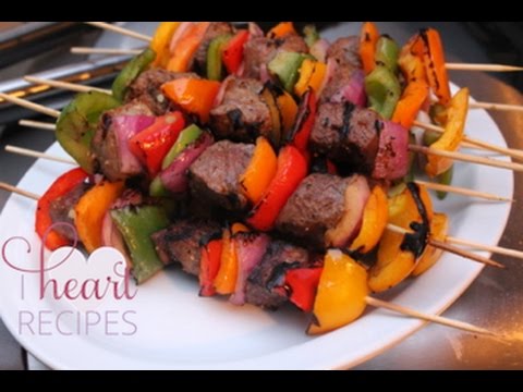 Grilled Sirloin Steak Kabobs / Kebabs - I Heart Recipes