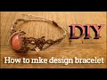 【DIY】macrame design bracelet tutorial. マクラメデザインブレスレットの作り方