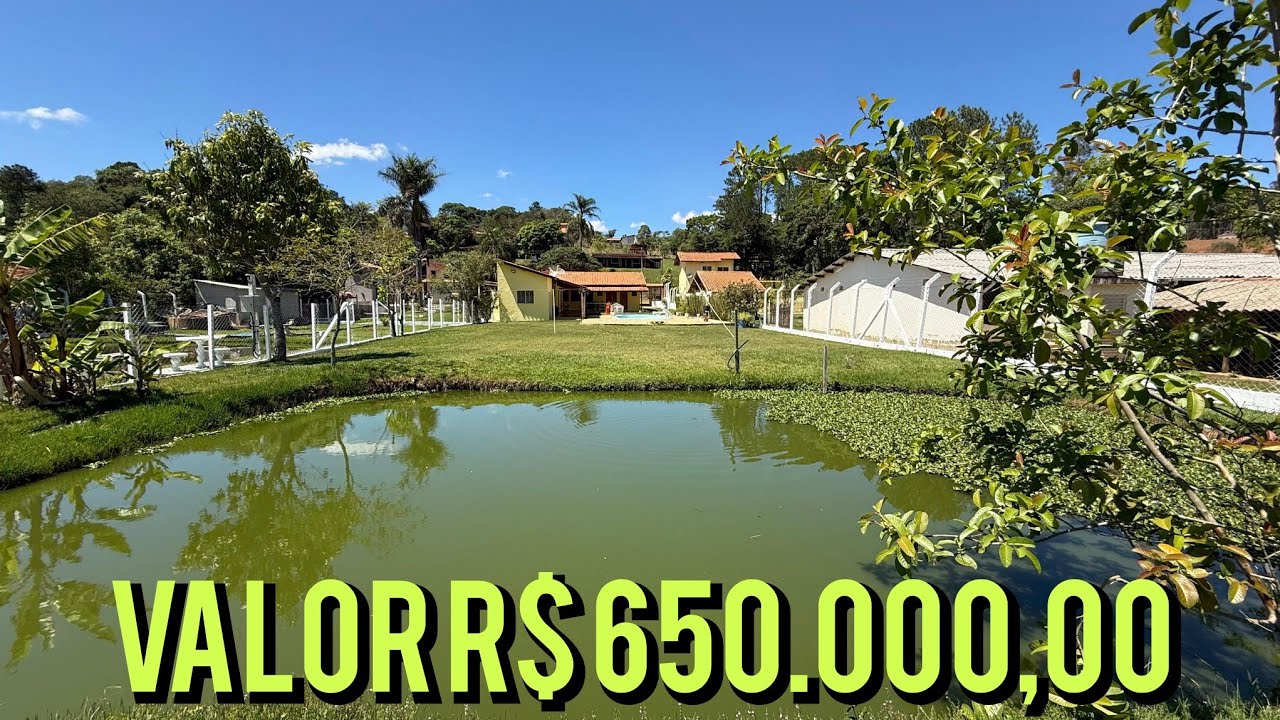 Chácara com lago a venda em Bragança Paulista, aceita financiamento bancário #chácara 