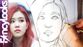 Cómo copiar retrato de BlackPink- Boceto paso a paso