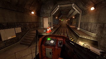 Black Mesa 1.0 - Chapter 8 On A Rail: Fight HECU Marines, Turret, Ride Tram Up Gameplay (4K60 2020)