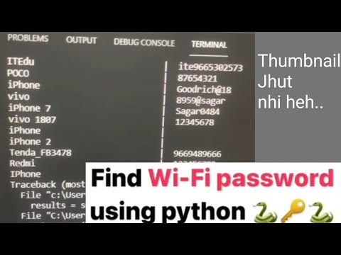 Wi-Fi Password Finder using Python...@programmerhub4338