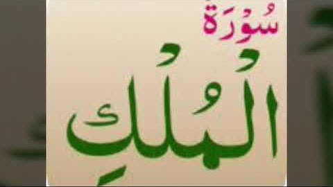 سورة الملك للأستاذ:محمد عبده.