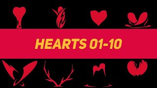 Liquid Elements Hearts 01-10 Motion Graphics Templates