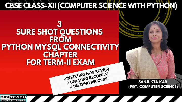 #SURE SHOT QUESTION OF PYTHON SQLCONNECTIVITY#PYTHONSQL CONNECTIVITY QUESTIONS#INSERT#UPDATE #DELETE