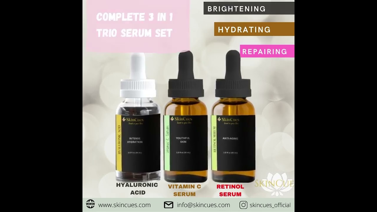 SkinCues Trio Serum Set: Best serum in Nepal Skincare  (Available Now!)