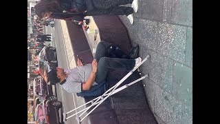 Jesus Heals in Time Square - Divine Encounter with Antonio who's on crutches because of foot surgery