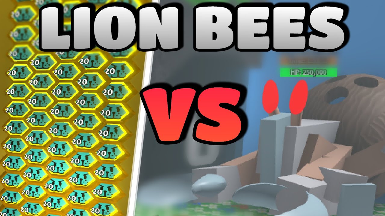 75 Gifted Lion Bees VS Coconut Crab! Bee Swarm Simulator YouTube