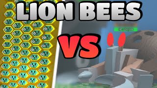 75 Gifted Lion Bees VS Coconut Crab! - Bee Swarm Simulator