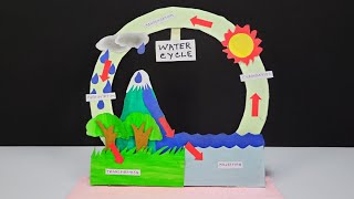 How to make water cycle working model | 3d water cycle model