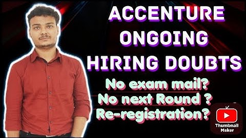 ACCENTURE Hiring All Doubts Discussed || Exam Link , Re-Register? No Update?
