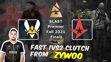 Fast 1vs2 clutch from ZywOo on Nuke, Vitality vs Astralis, BLAST Premier Fall Final 2021