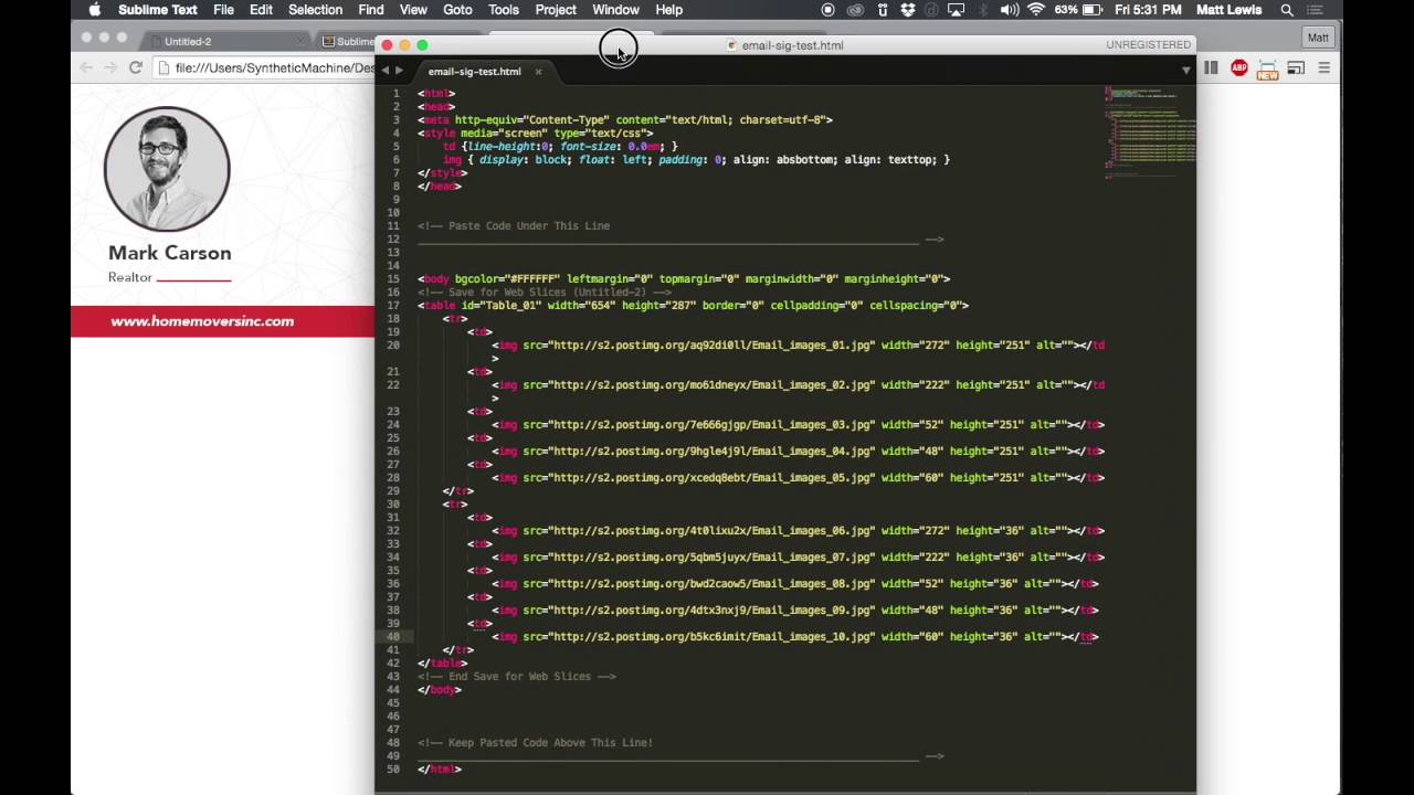 HTML Email Signature Tutorial YouTube