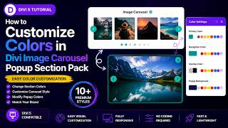 How to Customize Colors in Divi Image Carousel Popup Section Pack | Divi 5