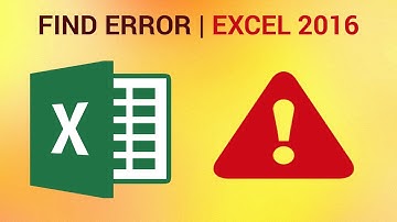 How to Find Formula Error in Excel 2016