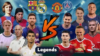 Real Madrid & Barcelona Legends 🆚 PSG & Man.United Legends💪